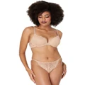 Pleasure State My Fit Lace DD-G Non Boost Contour Plunge Bra in Frappe Natural 10 G