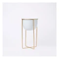 Vue Arne Planter Stand Large 33x15x15cm in Gold/White
