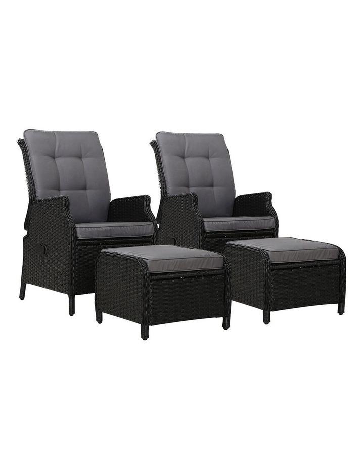 Gardeon Recliner Chairs Set 2 Piece in Black