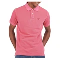 Barbour Washed Sports Polo in Fuscia Pink S