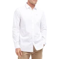 Barbour Stretch Poplin Long Sleeve Shirt in White XL