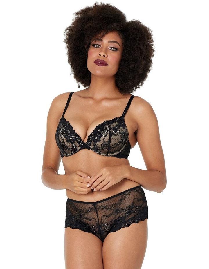 Pleasure State My Fit Lace Graduated Push up Plunge Bra in Black 14 B