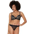 Pleasure State My Fit Lace 200% Boost Push Up Plunge Bra in Black 12 A