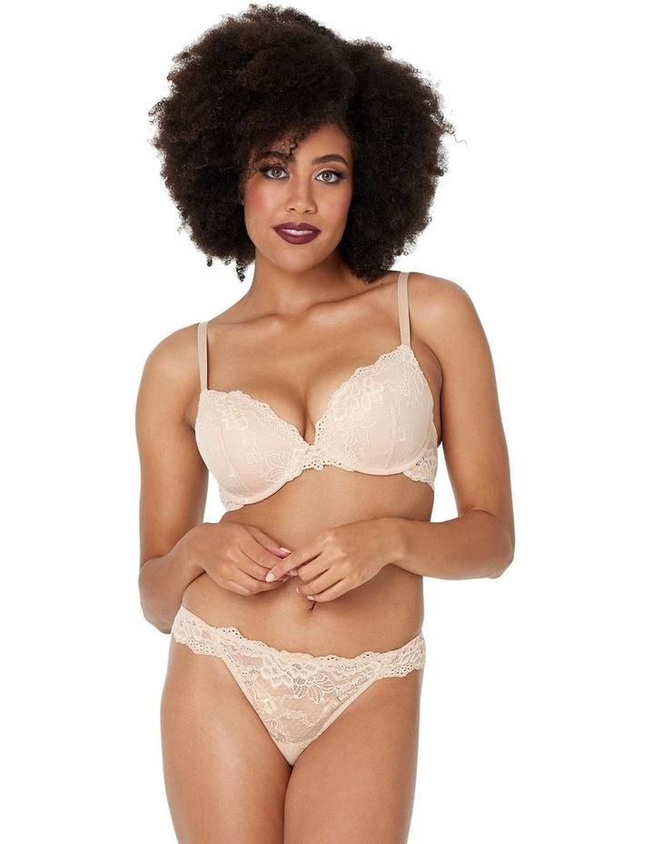 Pleasure State My Fit Lace Graduated Push up Plunge Bra in Frappe Natural 12 A