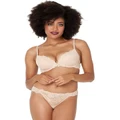 Pleasure State My Fit Lace Graduated Push up Plunge Bra in Frappe Natural 10 D