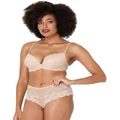 Pleasure State My Fit Lace 200% Boost Push Up Plunge Bra in Frappe Natural 10 A