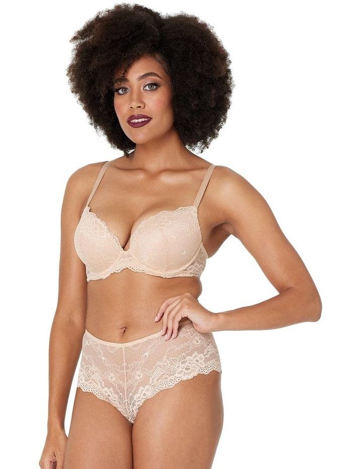 Pleasure State My Fit Lace 200% Boost Push Up Plunge Bra in Frappe Natural 10 C
