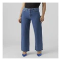 Vero Moda Rebecca Regular Wide Jeans in Medium Blue Denim 25
