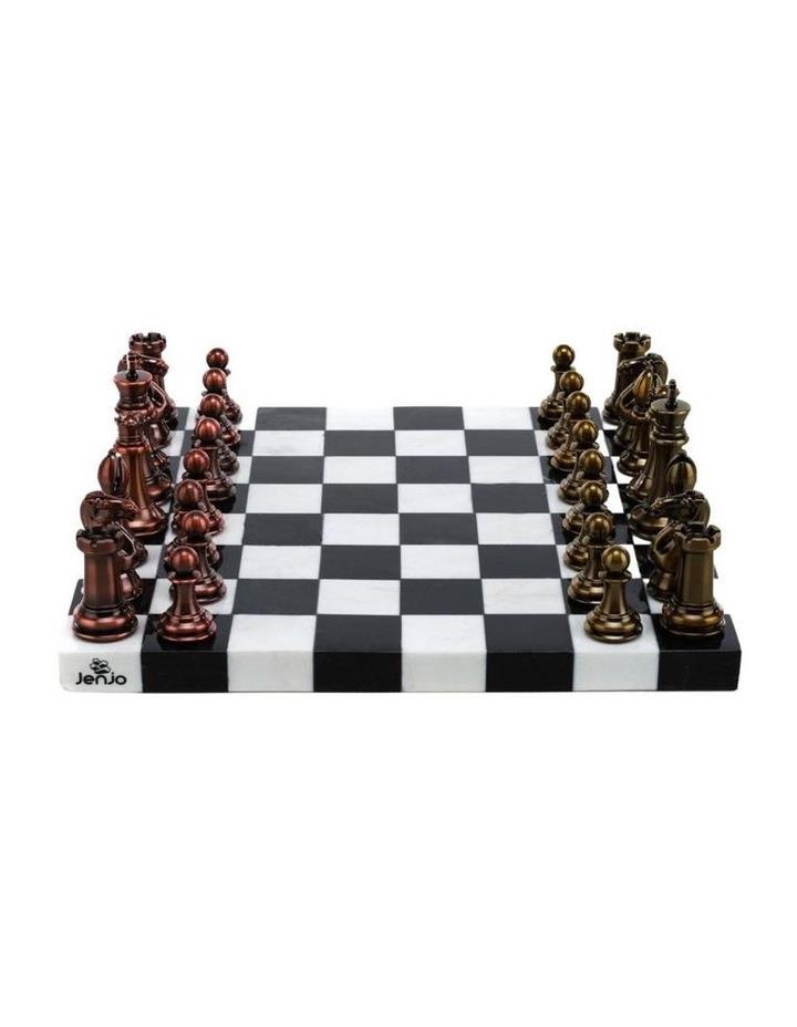 Jenjo Chess Marble Board with Resin Pieces Assorted
