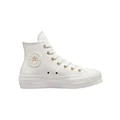 Converse Converse CTAS Lift Synthetic Leather in White/Gold White 7