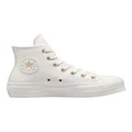 Converse Converse CTAS Lift Synthetic Leather in White/Gold White 8