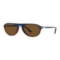 Persol 0PO3302S Polarised Sunglasses In Blue/Havana Blue