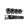 UL TECH Security Camera System 8CH 4 Camera Dome 2TB DVR Black