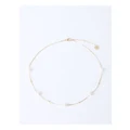 Piper Freshwater Pearl Bead Necklace in Gold