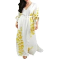 Belle & Bloom The Botanist Maxi Dress in White/Yellow Assorted XS/S
