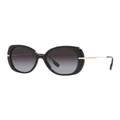Burberry Eugenie Low Bridge Fit Sunglasses in Black