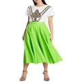 Sass & Bide Love Or Lustre Midi Skirt in Neon Green 4