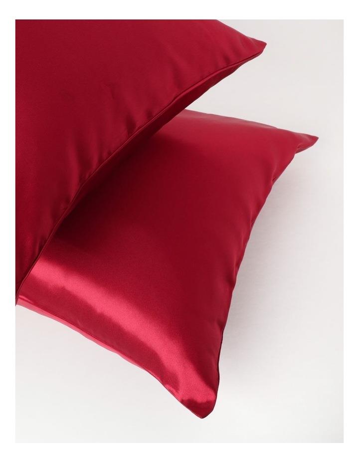 Heritage Silk Front Pillowcase Pair in Red