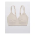 Aerie Smoothez Padded Bralette in Beige XS