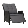 Gardeon Wicker Outdoor Garden Recliner Chair in Black