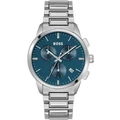 Hugo Boss Dapper Men's Qtz Chronograph Watch 1513927 in Stainless Steel Blue