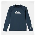 Quiksilver All Time Long Sleeve Youth Rashguard in Navy 10