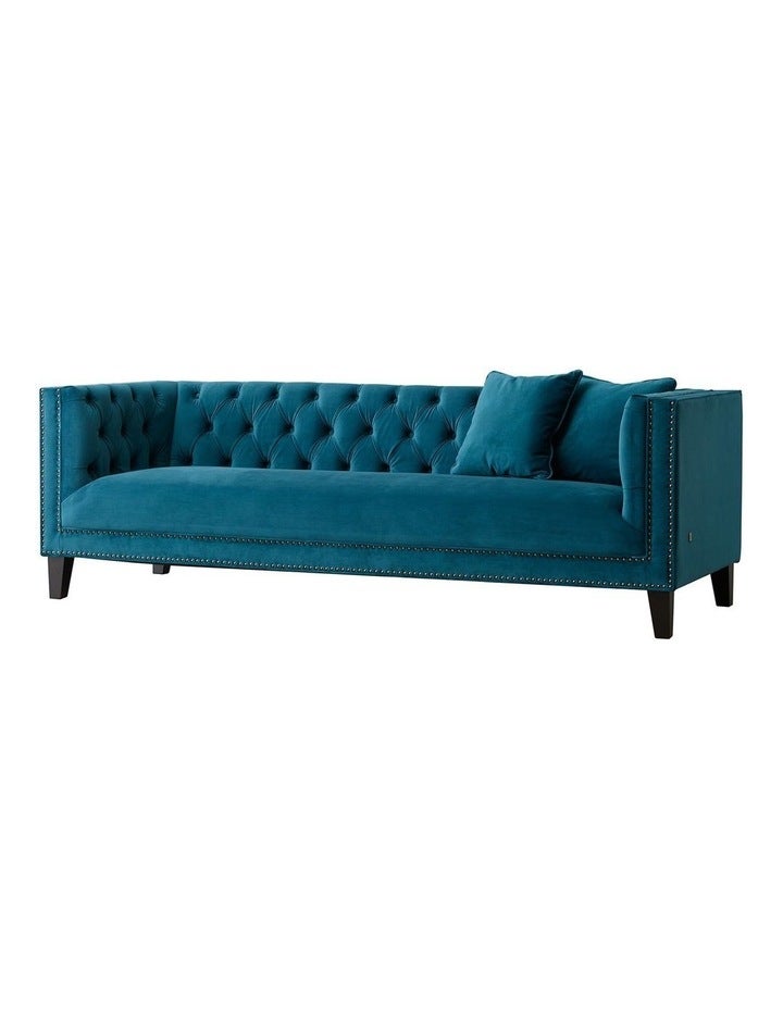 Koala Living Vogue Velvet Sofa 3-Seater in Peacock Blue