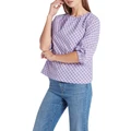 David Lawrence Check Blouse in Lilac 14