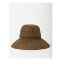 Piper Paper Bucket Hat in Walnut One Size