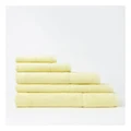Vue Combed Cotton Ribbed Towel Range in Wax Yellow Bath Towel