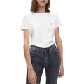 Calvin Klein Small CK C-Neck Top in White XL