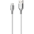 Cygnett Armoured White 2m USB C to USB A Braided Cable USB 2.0