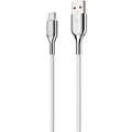 Cygnett Armoured White 2m USB C to USB A Braided Cable USB 2.0