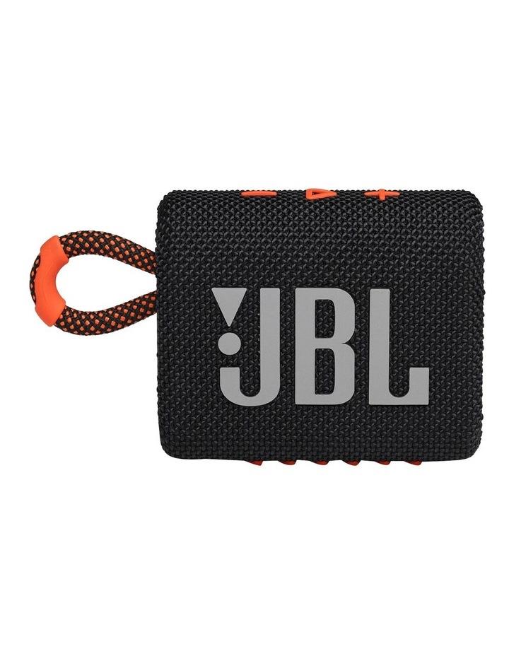 JBL GO3 Portable Bluetooth Speaker Black/Orange Black
