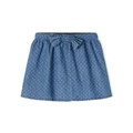 Name It Becky Denim Dot Skirt in Medium Blue Denim 4