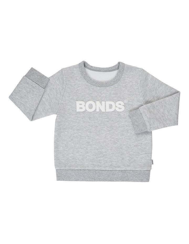 Bonds Tech Sweats Pullover (Sizes 3-7) in Grey Grey Marle 3