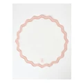 Heritage Florence Scalloped Edge Pink and White Napkins Set of 4 in Pink/White Pink