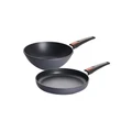 WOLL Diamond Lite Detachable Handle Induction Stir-Fry (26cm) and Frypan Set (28cm) Gift Boxed in Black