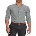 Polo Ralph Lauren Classic Fit Checked Stretch Poplin Shirt in Black M