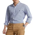 Polo Ralph Lauren Classic Fit Striped Stretch Poplin Shirt in Blue M