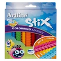 Artline Stix Colouring Marker 10 Pack Pens in Multi Assorted