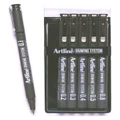 Artline Drawing System 6 Nib Wallet Pen in Black