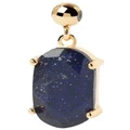 PDPAOLA Blue Sandstone Luck Charm in Gold Midnight