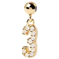 PDPAOLA Number 3 Charm in Gold