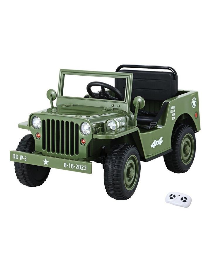 Rigo Kids Ride On Electric Military Car 12V Olive Green