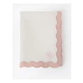 Heritage Florence Scalloped Edge Tablecloth in Pink/White