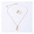 Trent Nathan Cherish Rose Gold Plated Necklace & Earring Gift Box Set in Rose