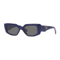 Prada 0PR 14ZS Polarised Sunglasses in Baltic Marble Blue