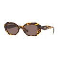 Prada 0PR 16WS Polarised Sunglasses in Honey Tortoise Brown