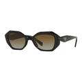 Prada 0PR 16WSF Polarised Sunglasses in Black/Yellow Marble Black